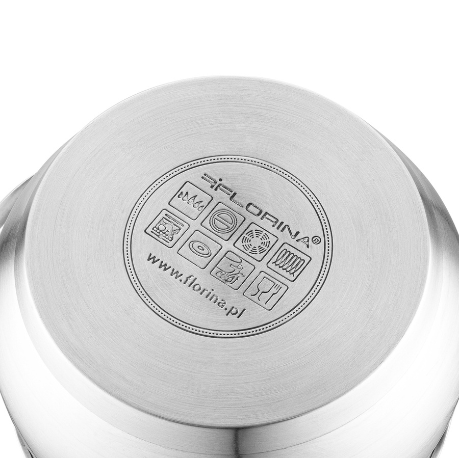 Komplet garnków nierdzewnych Florina Alex satyna 6-elementowy