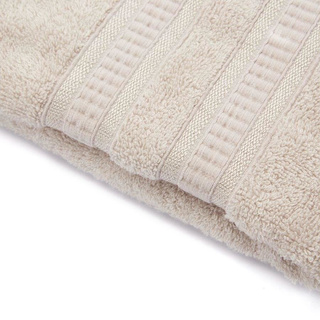 Ręcznik Miss Lucy bambus Luis 50 x 90 cm beżowo-szary