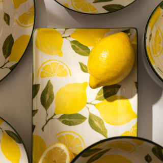 Talerz podłużny porcelanowy Florina Limoncella 25x16x3 cm