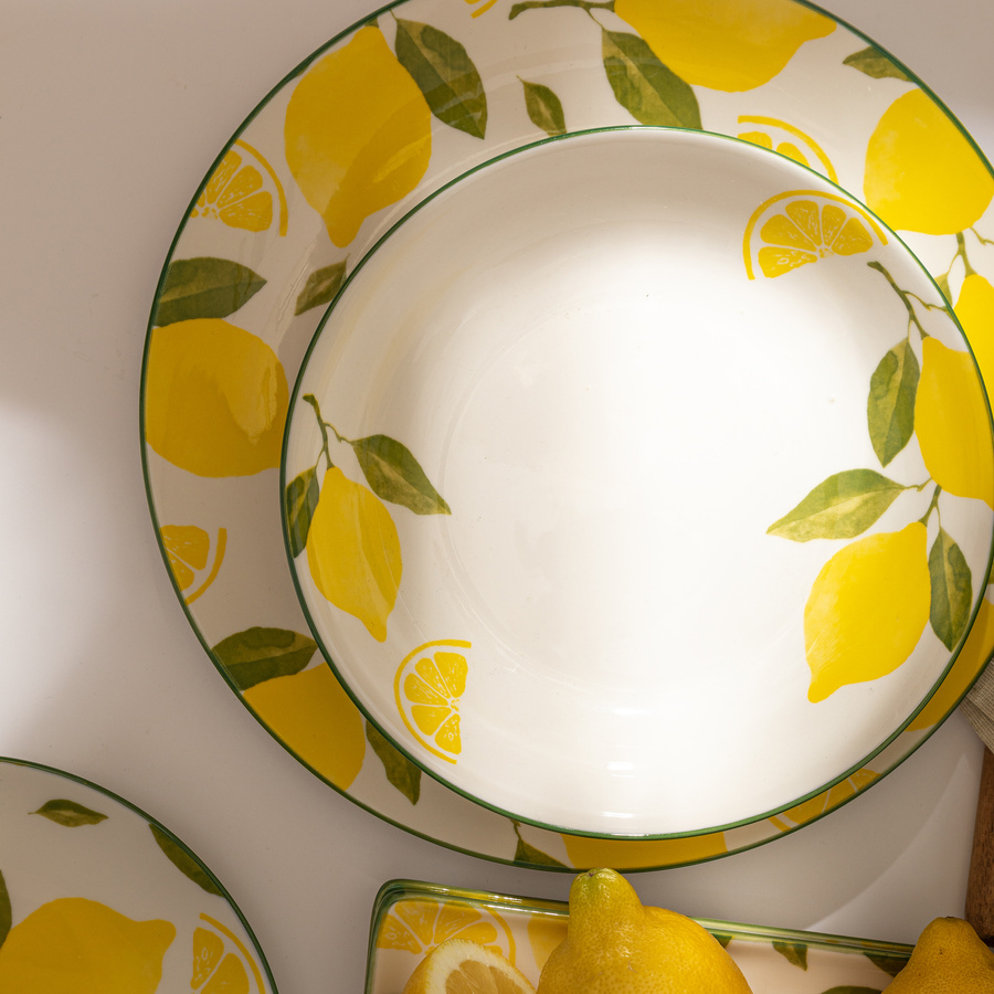 Talerz podłużny porcelanowy Florina Limoncella 25x16x3 cm