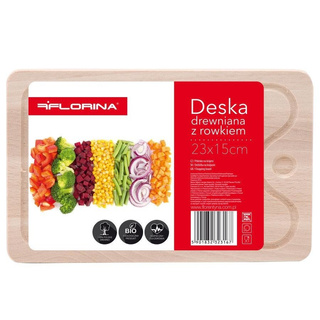 Deska kuchenna Florina z rowkiem mała 23 x 15 cm