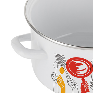 Garnek emaliowany Emalia Polska Pleszew Pepito 18 cm 2,6 l