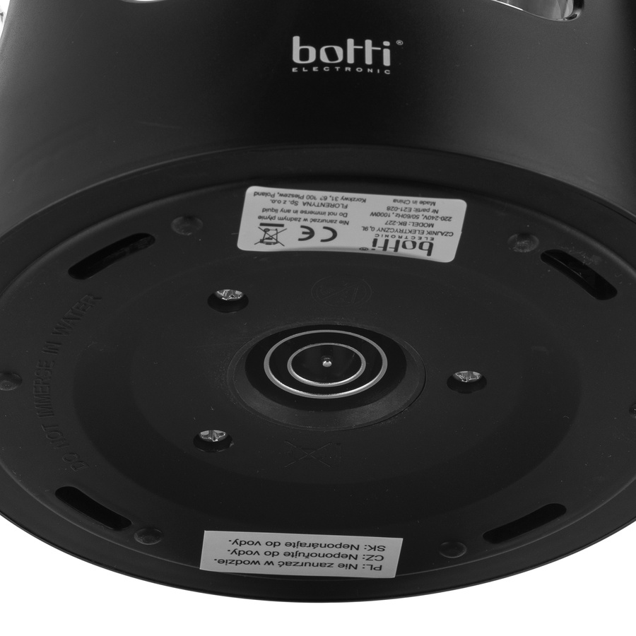 Czajnik elektryczny Botti Electronic Vivien 0,9 l czarny