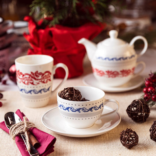 Filiżanka ze spodkiem Verry Merry 240 ml Florina