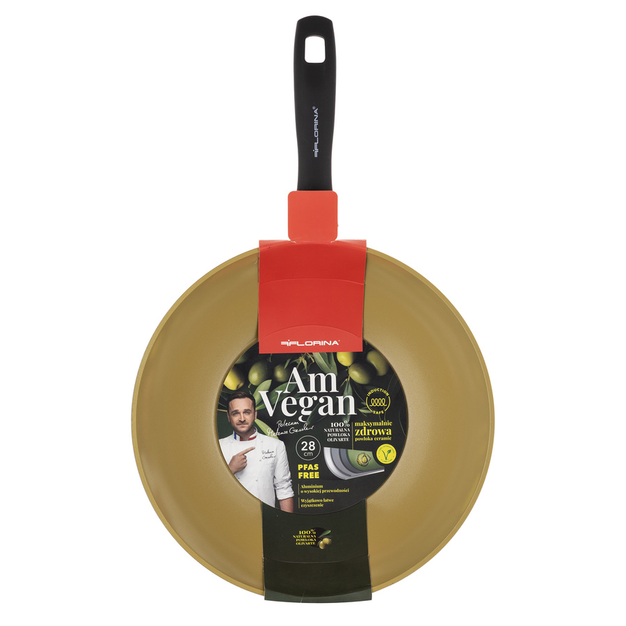 Patelnia aluminiowa wok Florina AmVegan 28 cm by Mateusz Gessler