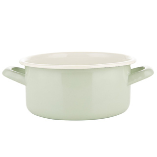 Garnek emaliowany Emalia Polska Pleszew 16 cm zielony