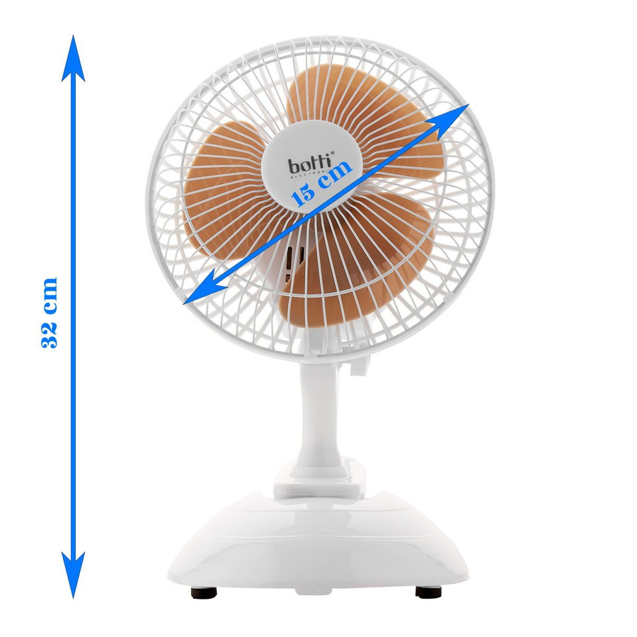 Wentylator stołowy Botti Monsun Z Klipsem 15 cm czerwony