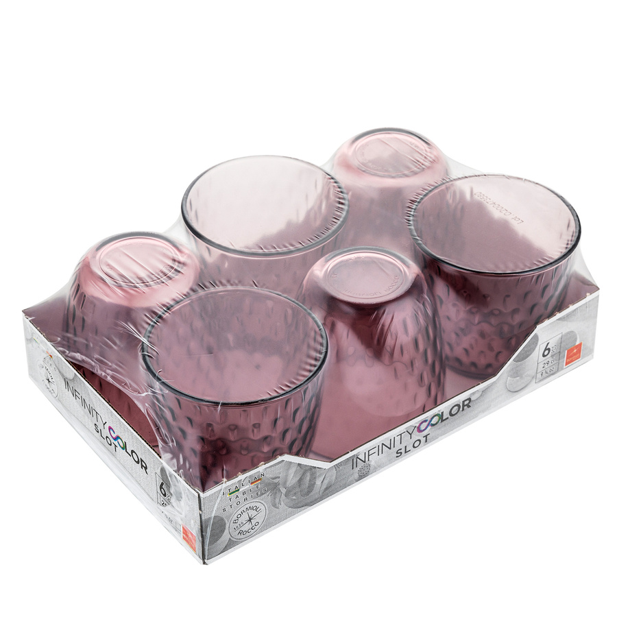 Komplet szklanek Bormioli Rocco Slota Lilac Rose 290 ml 6 sztuk