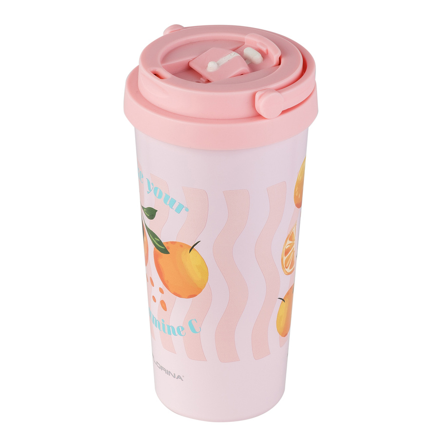 Kubek termiczny nierdzewny Florina Orange Happy 500 ml