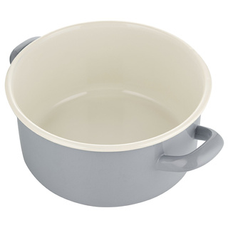 Garnek emaliowany Emalia Polska Pleszew Forte szary 3l