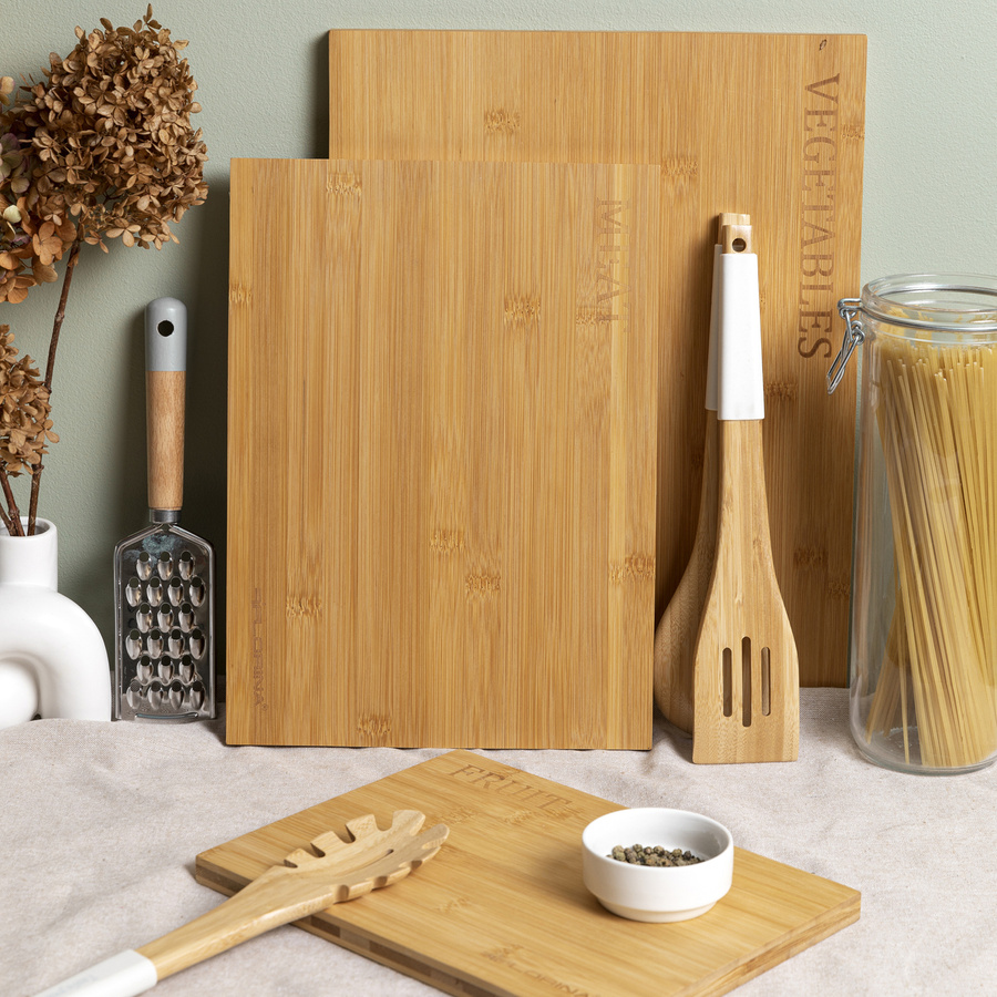 Zestaw 3 kuchennych desek bambusowych Florina Diego
