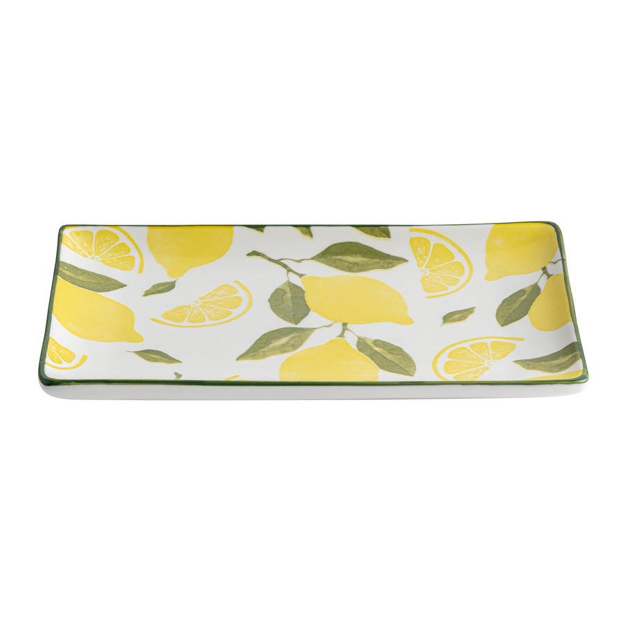 Talerz podłużny porcelanowy Florina Limoncella 25x16x3 cm