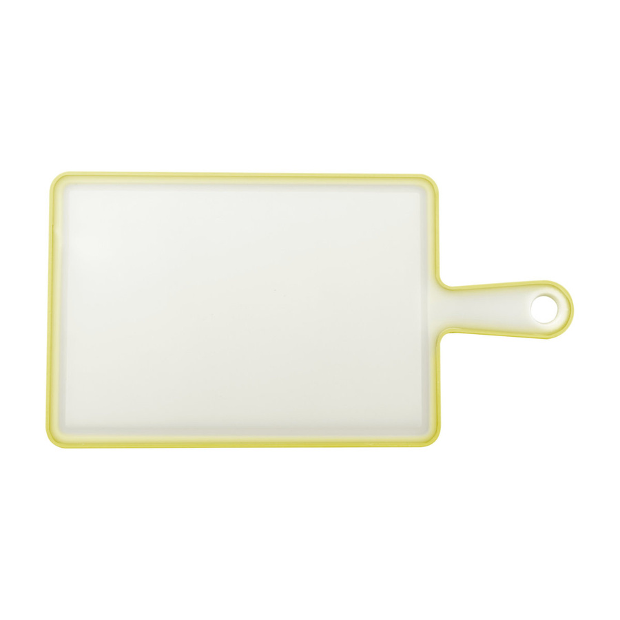 Kuchenna deska do krojenia antypoślizgowa Praktyczna Capri 19x36,5x0,7 cm mała biały / limonka