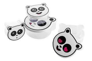 Komplet 4 pojemników śniadaniowych Praktyczna 200 ml, 300 ml, 400 ml, 600 ml