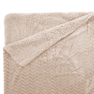 Koc sherpa Miss Lucy Inez 170x210 kremowy