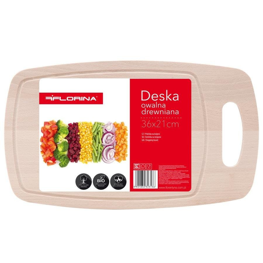 Deska kuchenna Florina owalna duża 36 x 21 cm