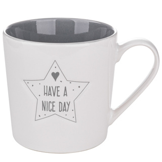 Kubek ceramiczny do kawy i herbaty Florina Grey Stars 380 ml 