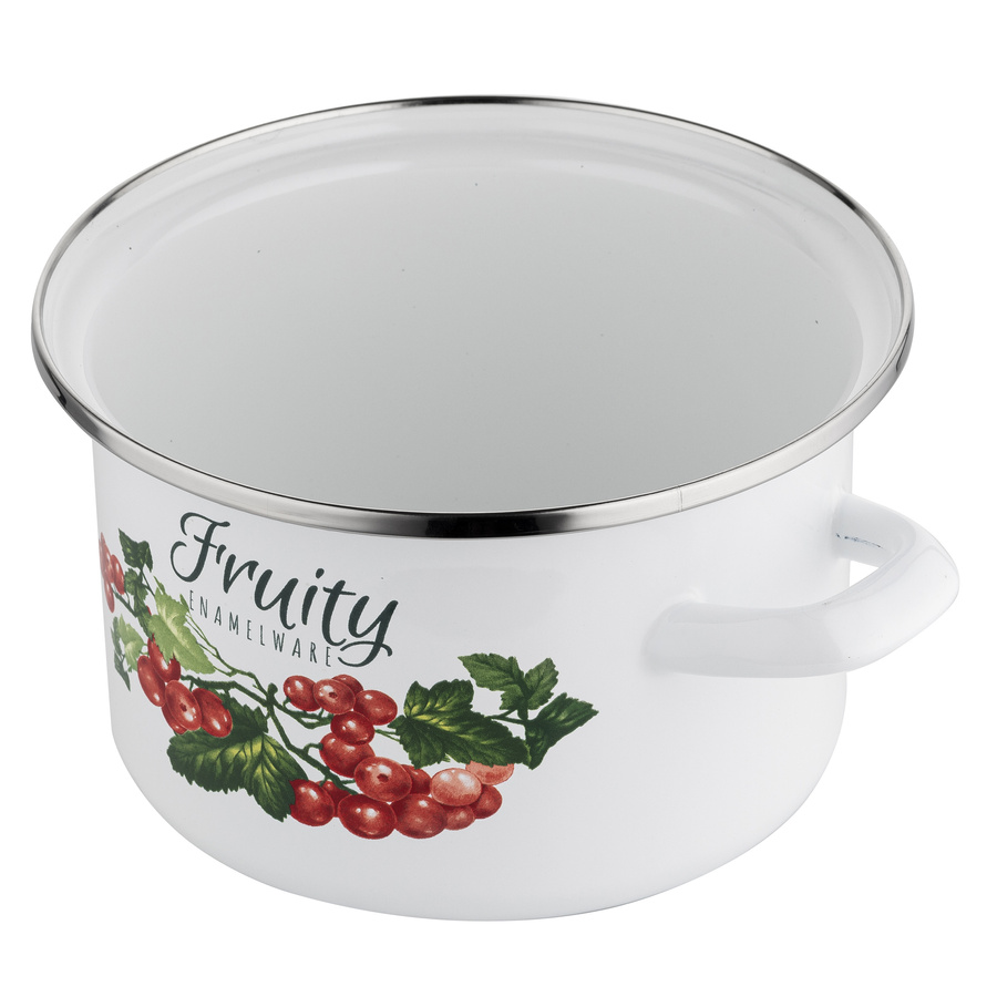 Garnek emaliowany Emalia Polska Pleszew Kalina 16 cm 2 l