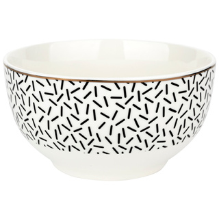 Salaterka porcelanowa Florina Black Avenue Astoria 13 cm czarno-biała