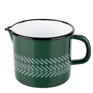 Kubek emaliowany Emalia Polska Pleszew Boho 12 cm 1,24 l zielony