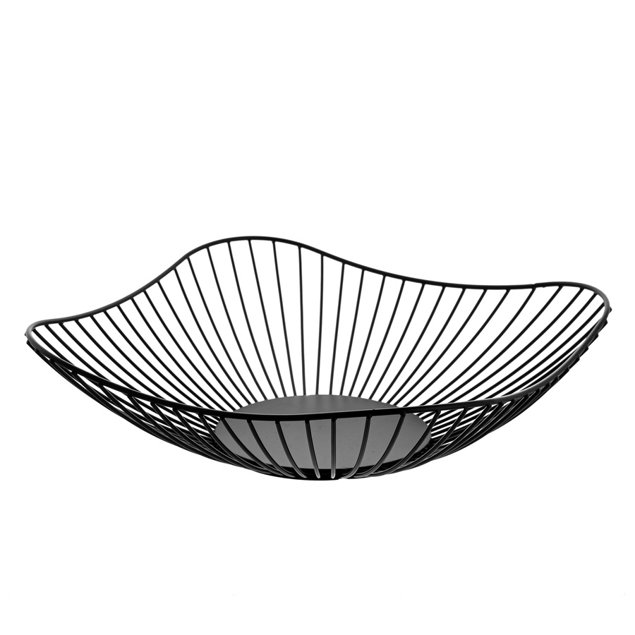 Metalowy kosz na owoce Florina 25,5 x 7 cm czarny