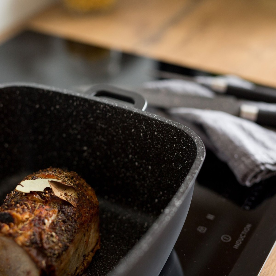 Garnek aluminiowy Florina Chef kwadratowy 28 x 28 x 10,7 cm 5,8 l