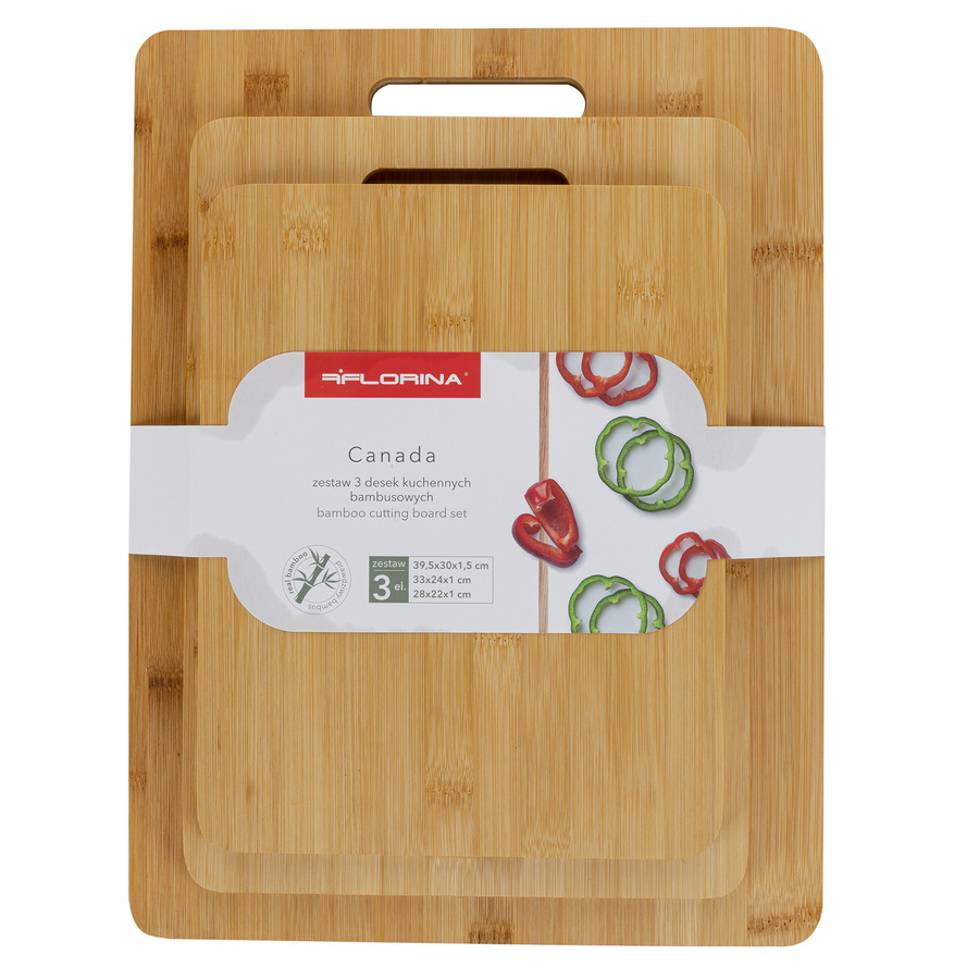 Zestaw 3 kuchennych desek bambusowych Florina Canada