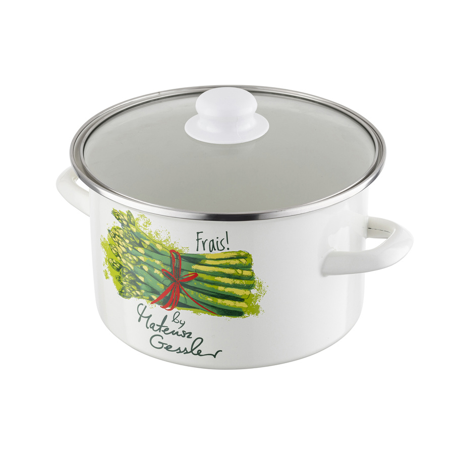 Garnek emaliowany prosty Szparagi 20cm 3,75 l