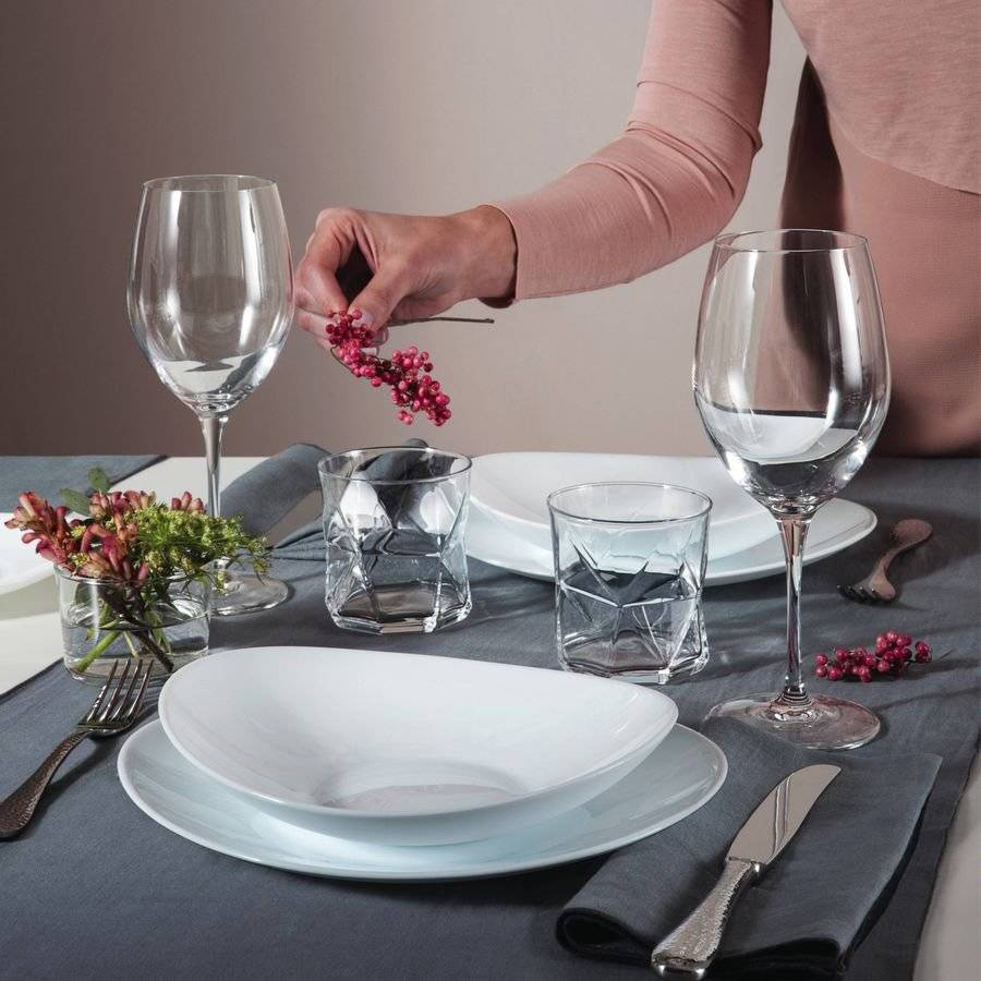 Komplet zestaw serwis obiadowy Prometeo 54 elementów 18 osób