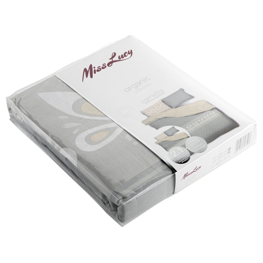 Komplet pościeli Miss Lucy Organic Camellia 220 x 200 cm / 2 x 70 x 80 cm bawełna