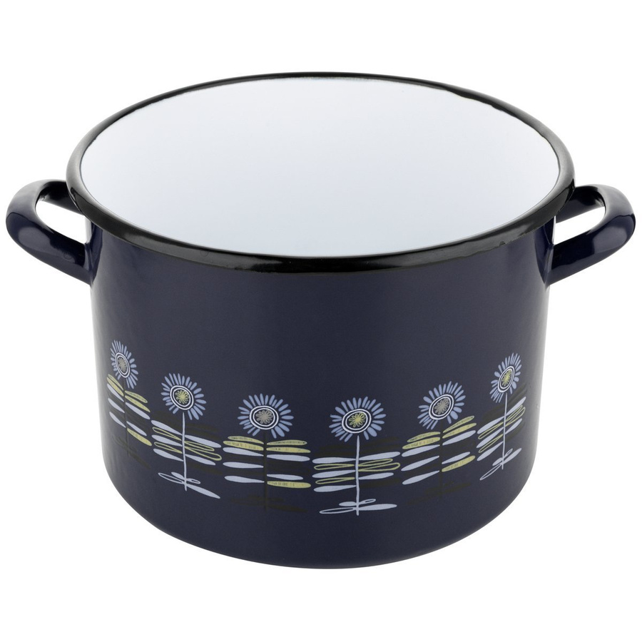 Komplet garnków emaliowanych prostych Emalia Polska Pleszew Polino 5 sztuk