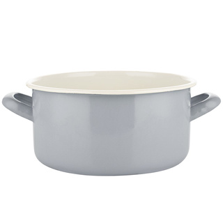 Garnek emaliowany Emalia Polska Pleszew Forte szary 3l