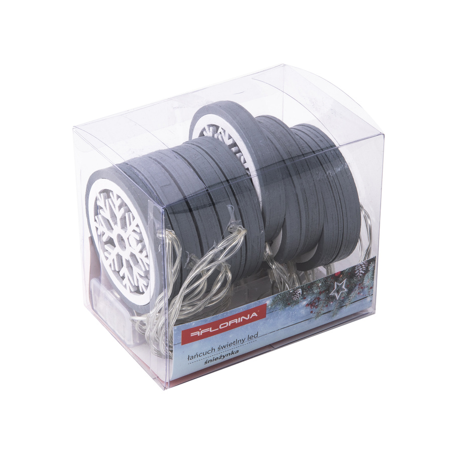 Łańcuch świetlny LED śnieżynka
