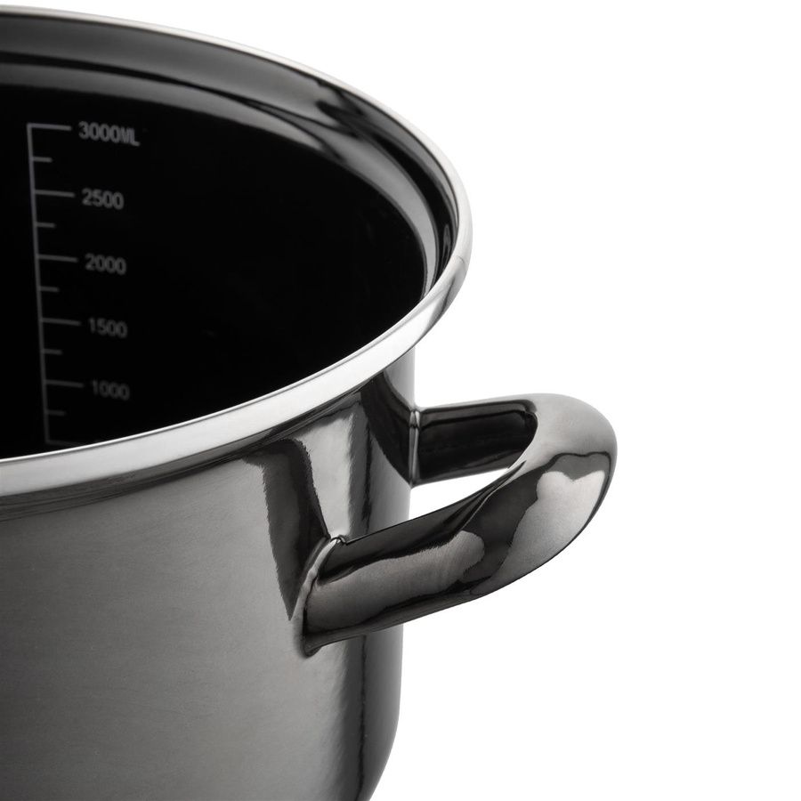 Garnek emaliowany Emalia Polska Pleszew Metalico 20 cm 3,3 l