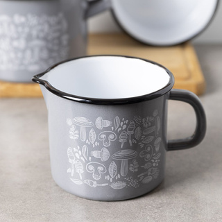 Kubek emaliowany prosty Emalia Polska Pleszew Porcini 12cm 1,24 l