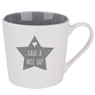 Kubek ceramiczny do kawy i herbaty Florina Grey Stars 380 ml 