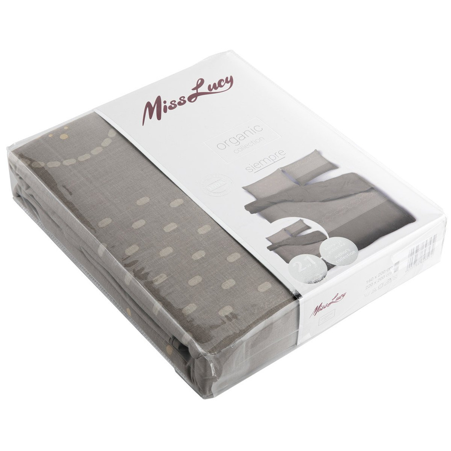 Komplet pościeli Miss Lucy Organic Siempre 160 x 200 cm / 2 x 70 x 80 cm bawełna