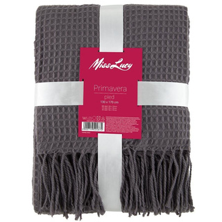 Pled koc Miss Lucy Primavera 130 x 170 cm ciemnoszary
