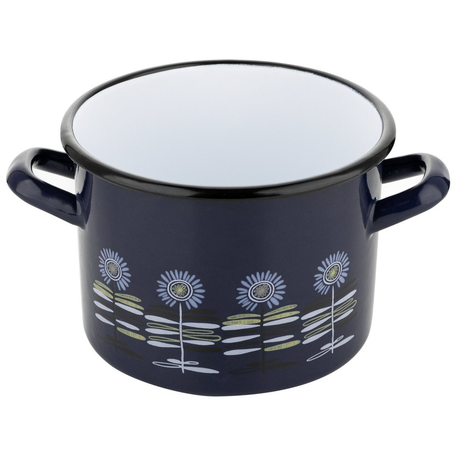 Komplet garnków emaliowanych prostych Emalia Polska Pleszew Polino 5 sztuk