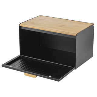 Zestaw kuchenny chlebak i 3 pojemniki na kawę herbatę cukier Florina Cube czarny 