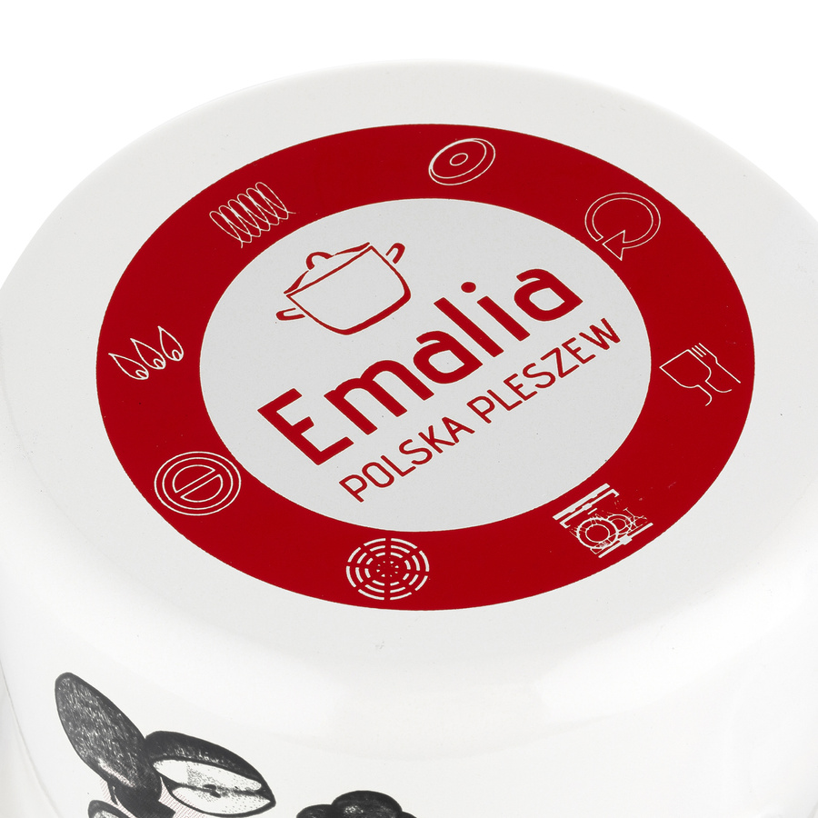 Garnek emaliowany Emalia Polska Pleszew Fruits by Mateusz Gessler 16 cm 2 l