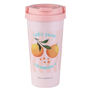  Kubek termiczny nierdzewny Florina Orange Happy 500 ml 