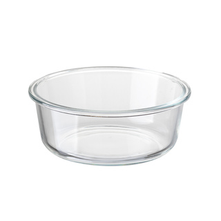 Szklany pojemnik z bambusową pokrywką Florina Clavato 640 ml okrągły