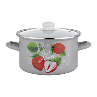 Zestaw garnków emaliowanych Emalia Polska Pleszew Dżem 16 cm; 18 cm; 20 cm; 22 cm | 2,1 l; 3 l; 4,1 l; 5,3 l