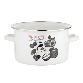 Garnek emaliowany Emalia Polska Pleszew Fruits by Mateusz Gessler 22 cm 4,8 l