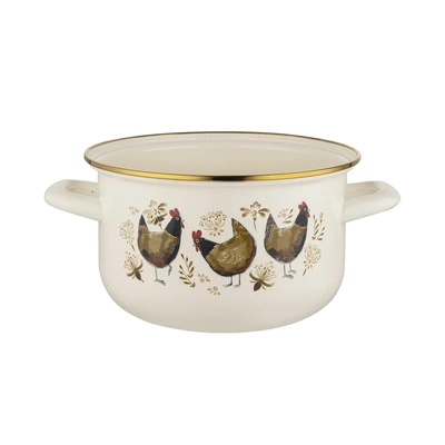 Garnek emaliowany złota kurka 18 cm 3 l