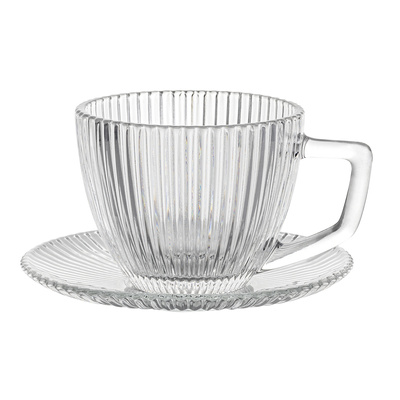 Filiżanka ze spodkiem szklana Florina Rimini 250 ml 