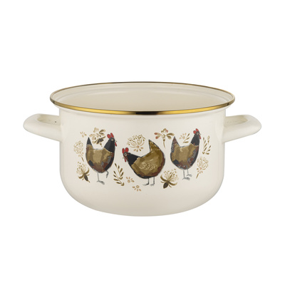 Garnek emaliowany złota kurka 20 cm 4,2 l