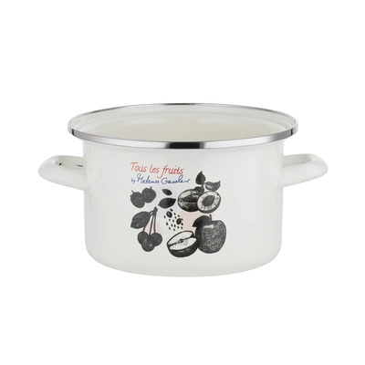 Garnek emaliowany Emalia Polska Pleszew Fruits by Mateusz Gessler 16 cm 2 l