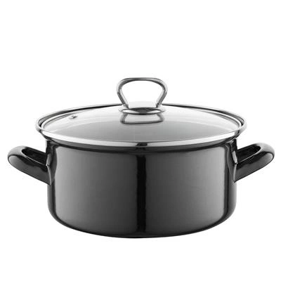 Garnek emaliowany Emalia Polska Pleszew Metalico 20 cm 2,9 l